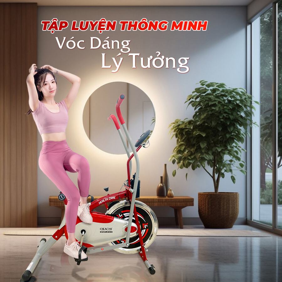 Xe đạp tập OKACHI JP-K10 (dòng cao cấp) Kết Hợp Tập Tay Và Chân, Khung Sườn Thép Dày, Chịu Tải Trọng Lên Đến 150kg