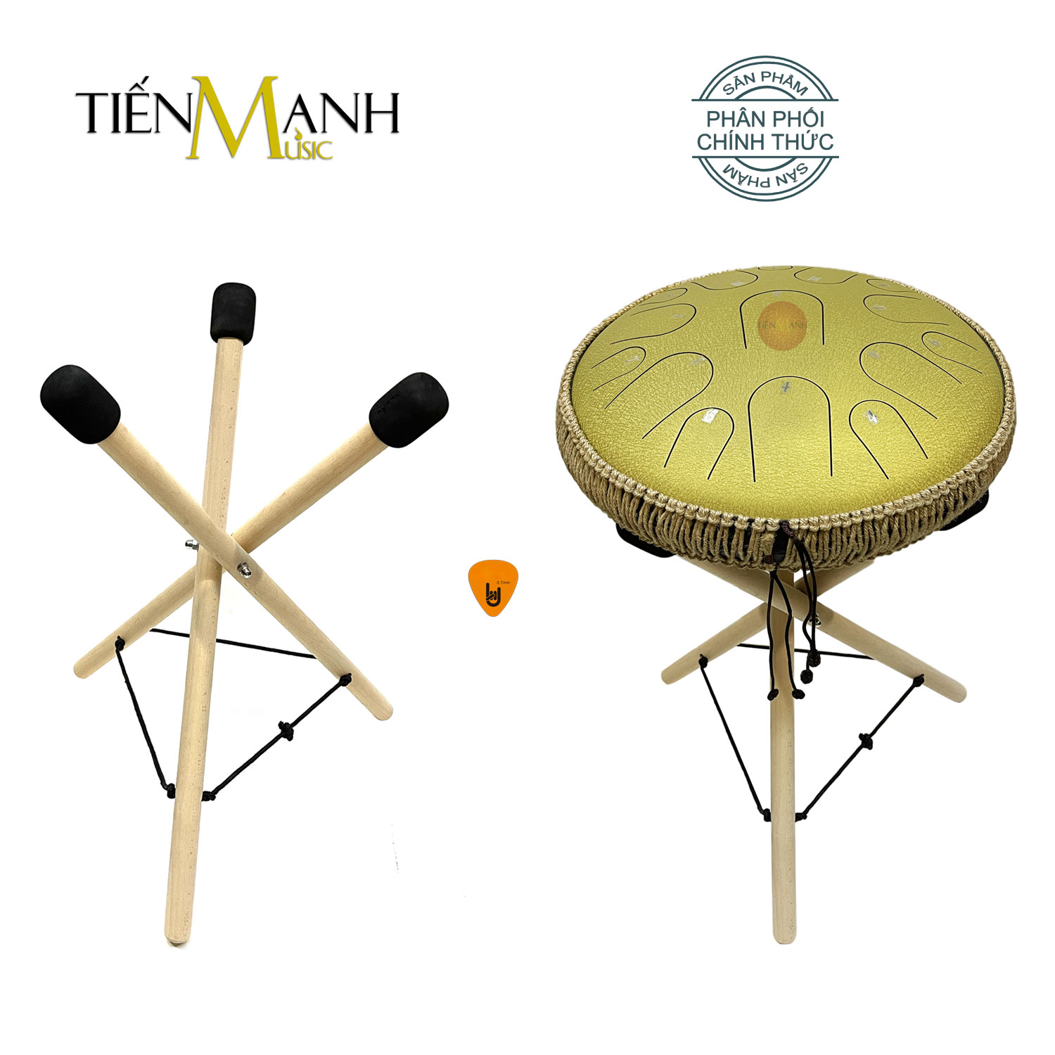 Chân Giá Để Trống Tank Hluru, Huashu Gỗ SWS - Tank Drum Trống Không Linh Lưỡi Thép Steel Tongue Hàng Chính Hãng - Kèm Móng Gẩy DreamMaker