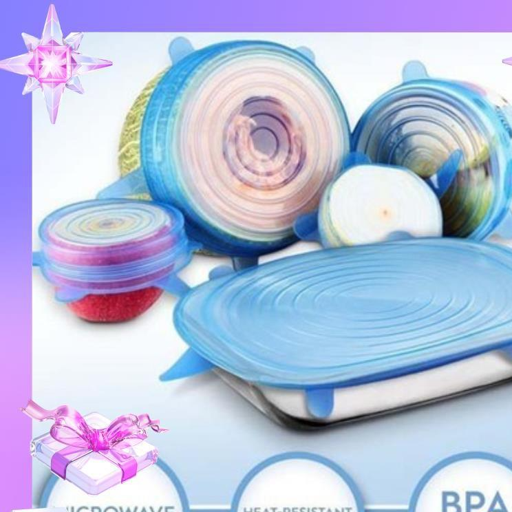 Màng bọc thực phẩm bộ 18 nắp silicon co dãn chịu nhiệt bọc thực phẩm đậy chén bát đa năng