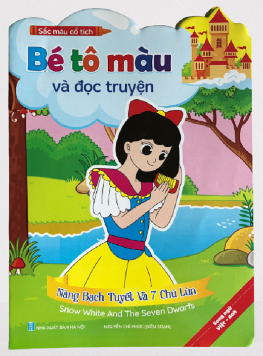 Bộ 8 cuốn Bé Tô Màu Và Đọc Truyện - Sắc Màu Cổ Tích - Truyện Cổ Tích Thế Giới Song ngữ Việt Anh - Cô Bé Quàng Khăn Đỏ Cô Bé Lọ Lem Hoàng Tử Ếch Cô Bé Bán Diêm Chú Lính Chì Dũng Cảm Nàng Bạch Tuyết Và Bảy Chú Lùn Ba Chú Lơn Con Vịt Con Xấu Xí