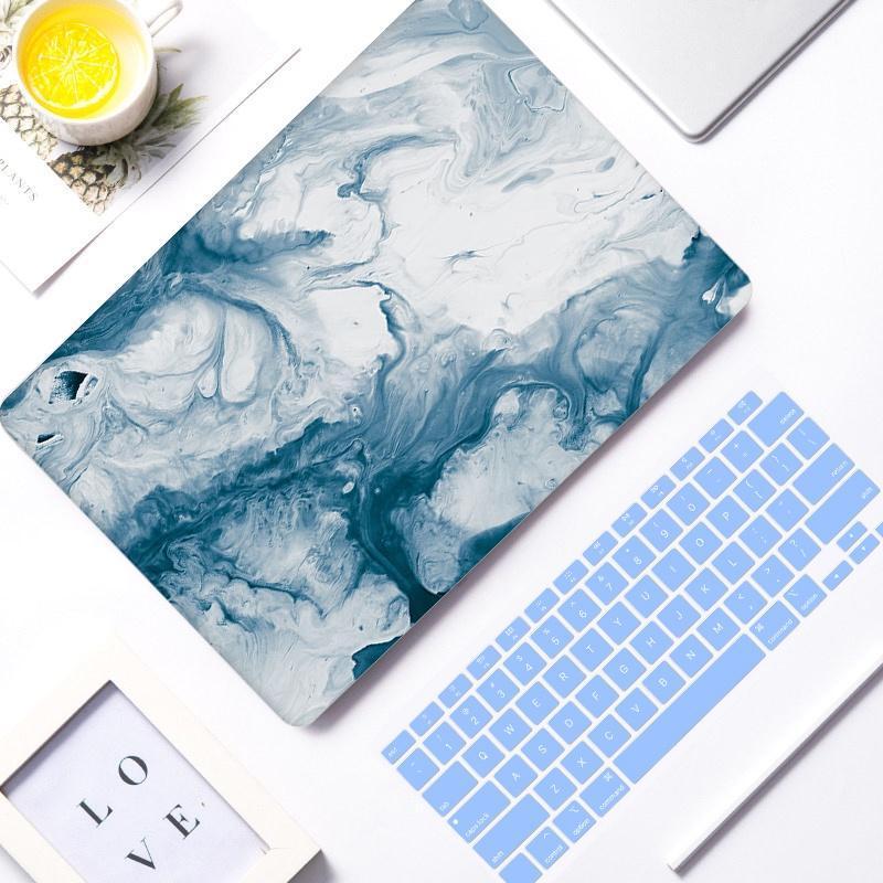 Ốp Điện Thoại 4 Trong 1 Họa Tiết Tương Phản Cho MacBook Air 13.6 A2681 Pro A2338 M1 2020 Air Pro 13.3 14 16 inch A2337 A2289