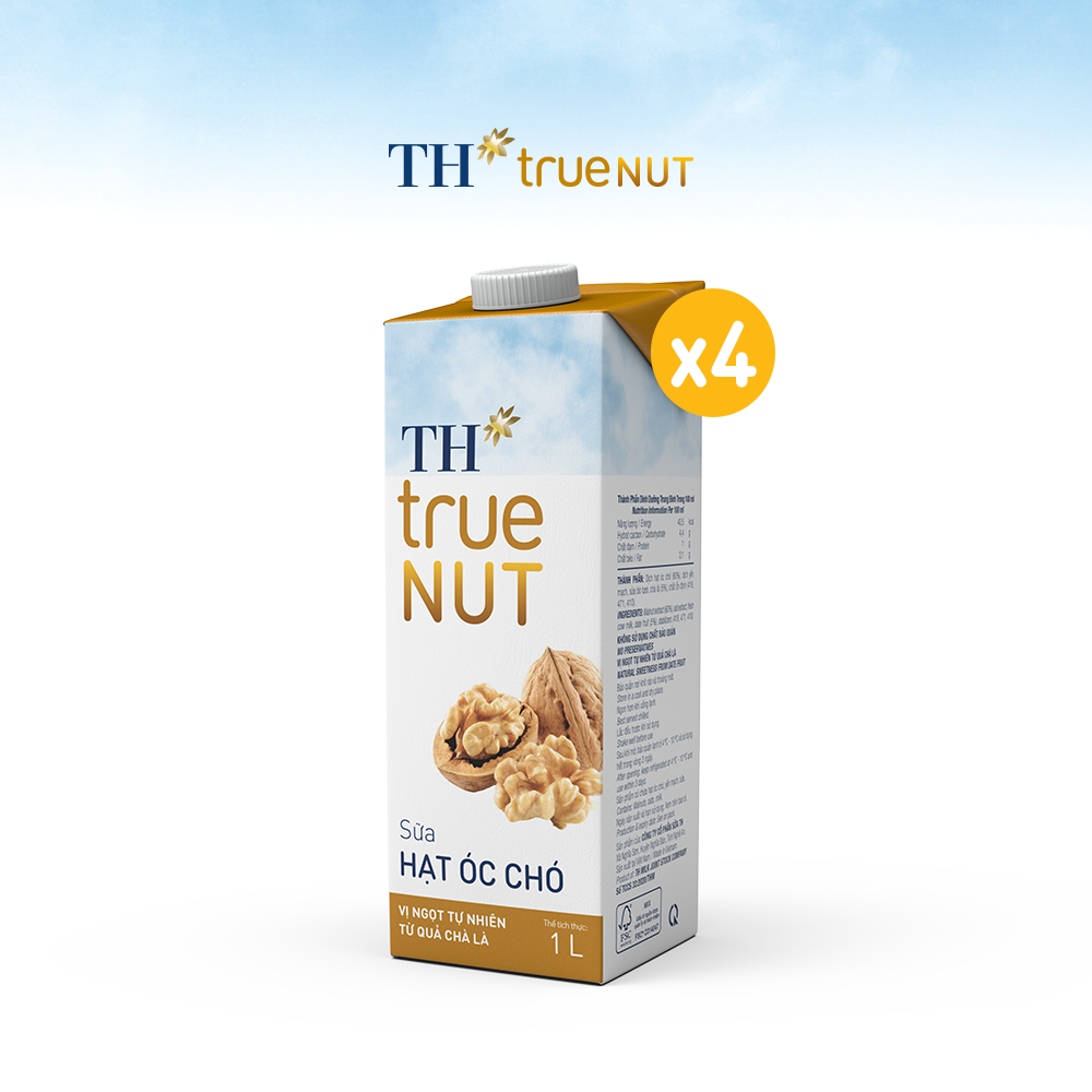 Combo 4 Hộp sữa hạt óc chó TH True Nut 1L (1L x 4)