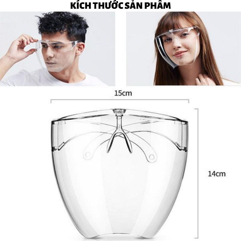 Kính Chống Giọt Bắn Phòng Dịch Bảo Hộ Full Face Trong Suốt - Mặt Nạ Chống Giọt Dầu Văng Bắn Chống Bụi Gió