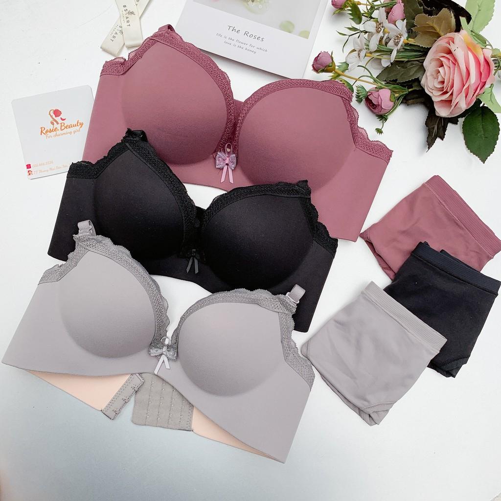 Áo lót nữ không gọng đúc su cao cấp nâng ngực viền ren đệm vừa tạo from cực đẹp AS/133