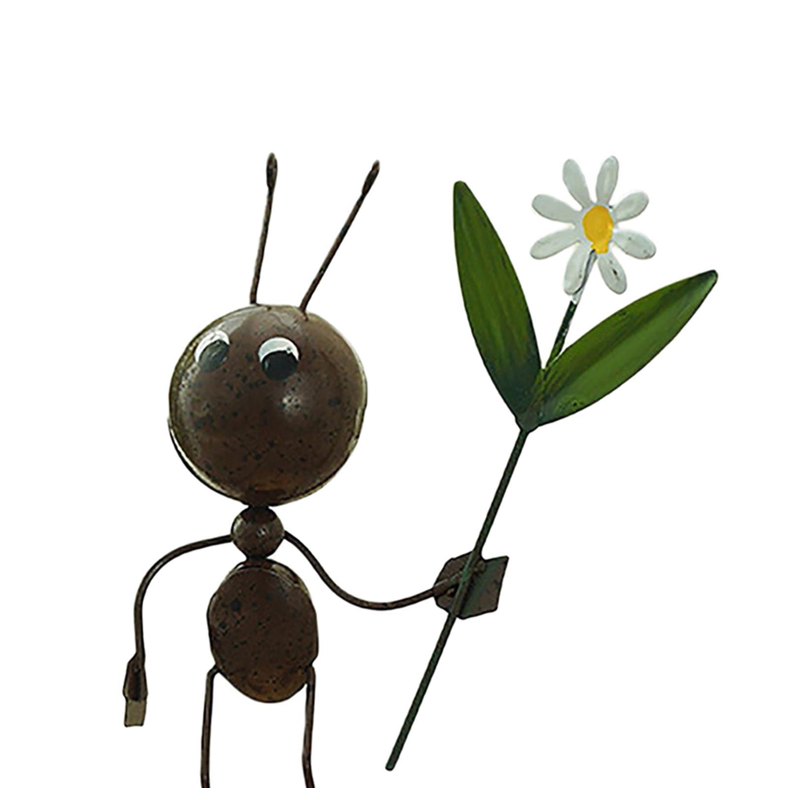 Hình ảnh 2pcs Cute Resin Ant Figurine Statue Sculpture Model Home Desktop Decoration