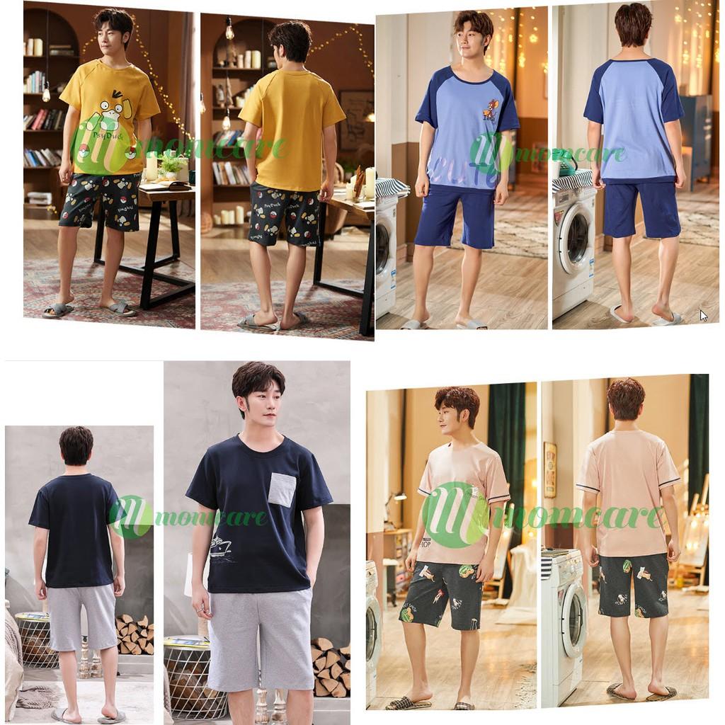 Bộ đồ ngủ nam Style Hàn Quốc Hàng QUẢNG CHÂU xịn xò - Quần áo thời trang mặc nhà nam chất Đẹp