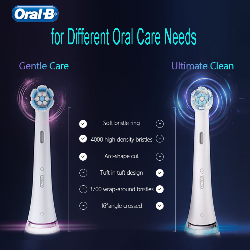 Đầu bàn chải đánh răng điện thay thế Oral-B iO Ultimate Clean Refill Đầu bàn chải đánh răng sạch nhẹ nhàng cho Oral B IO7 IO8 IO9