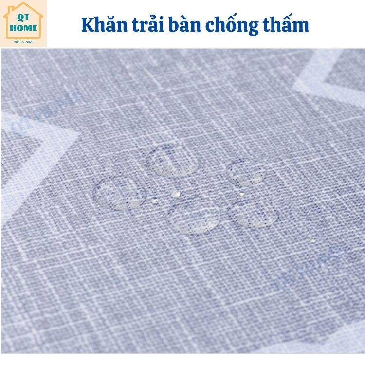 Khăn Trải Bàn Vải Chống Thấm Cao Cấp, Viền Tua rua Nhiều Mẫu