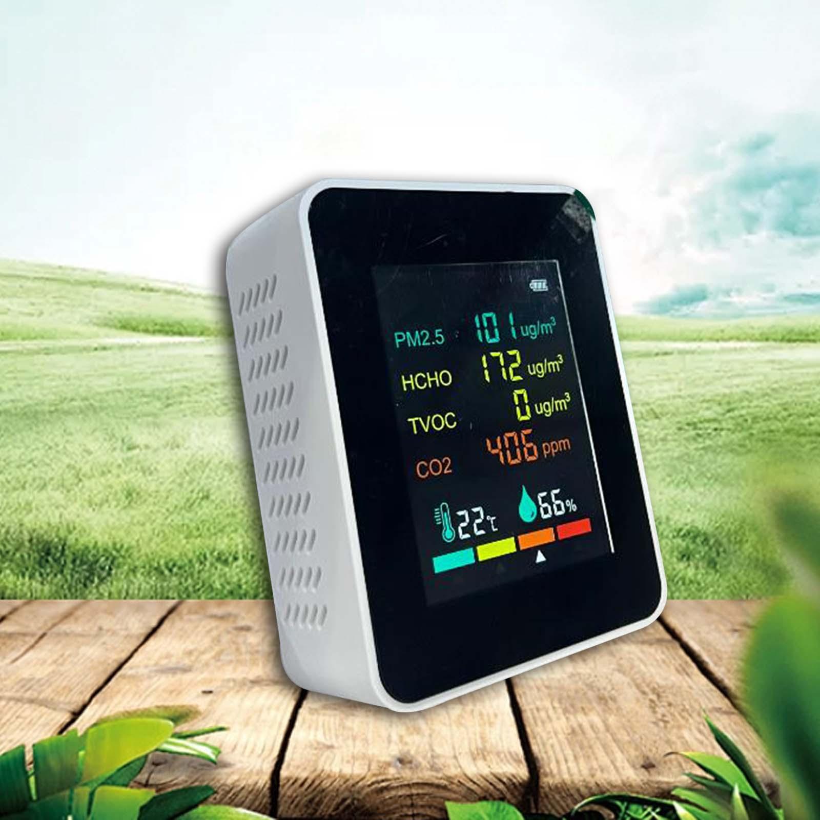 CO2 Temperature Humidity Monitor Humidity White