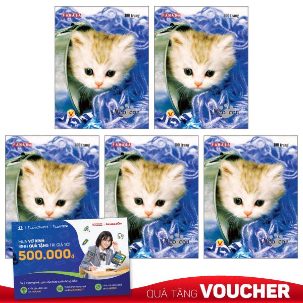 Combo 5 Tập Học Sinh 100 Trang ĐL 80g/m2 - FAHASA (Mẫu Màu Giao Ngẫu Nhiên)