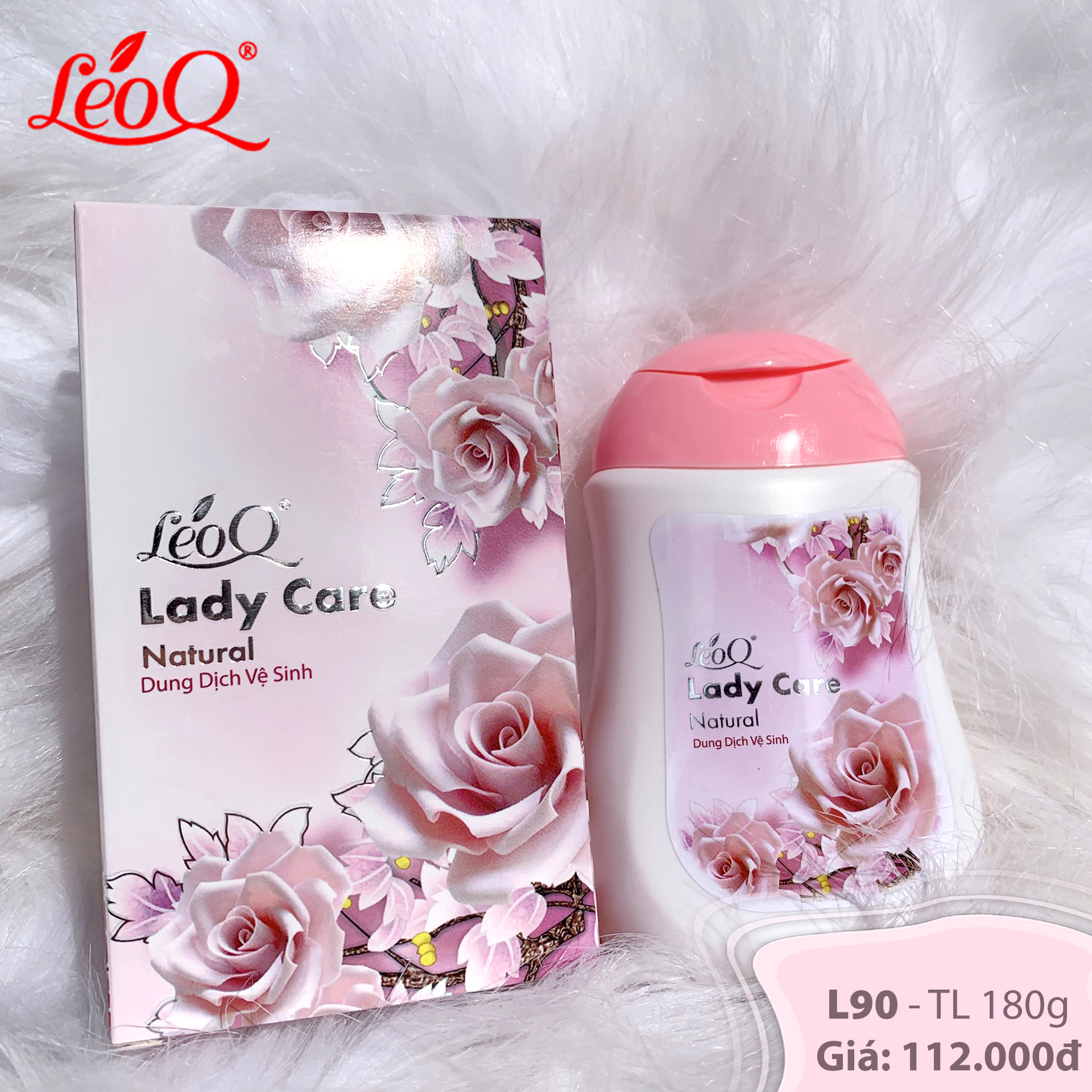 LeoQ Lady Care Natural Dung dịch vệ sinh Thơm Mát Hồng Hào 180G - L90