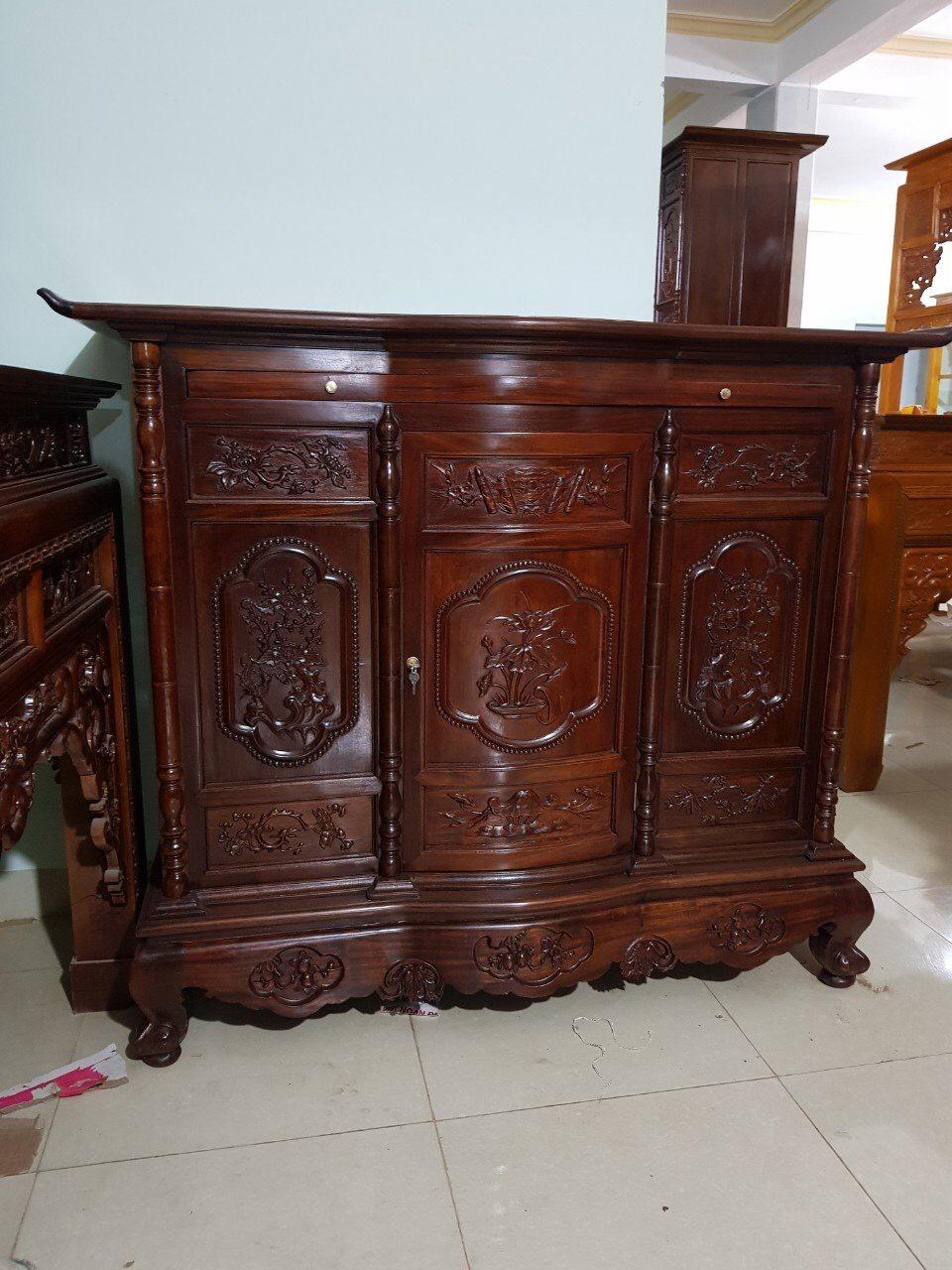 tủ thờ gỗ dâu - 1m53*1m27*65cm