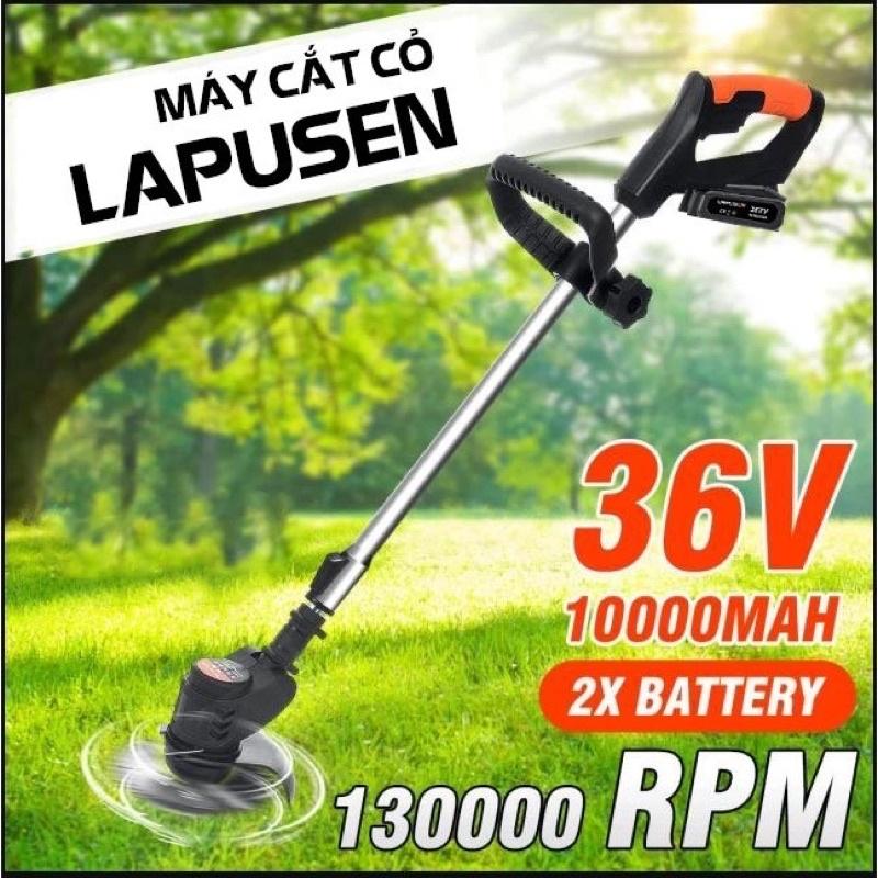 Máy cắt cỏ pin.- Máy cắt cỏ, tỉa cành cầm tay LAPUSEN pin khủng 15 cell, Hàng nhập khẩu cao cấp, tăng 8 lưỡi