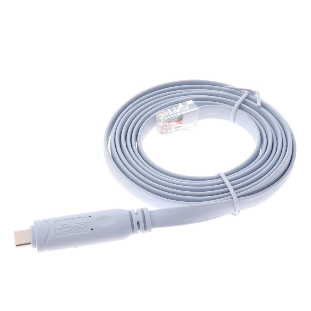 5.9ft USB Type-C 3.1 To Flat Adapter Console Cable For Cisco Router