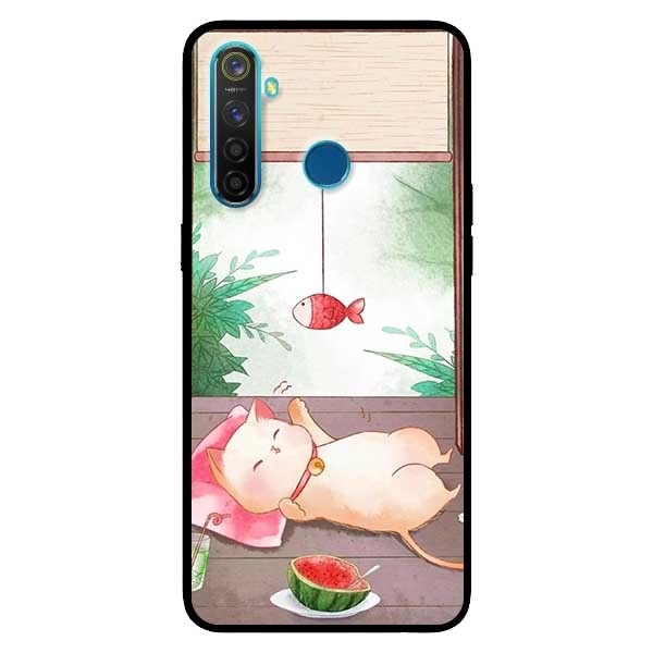 Ốp lưng dành cho Realme 5 - 5s - 6i mẫu Mèo Và Điện Thoại