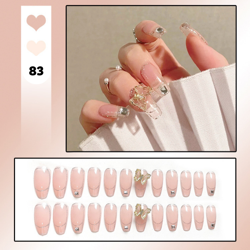 Bộ 24 Móng Tay Giả Dáng Dài Mẫu Mới 2022, NailBox Xinh(T83)