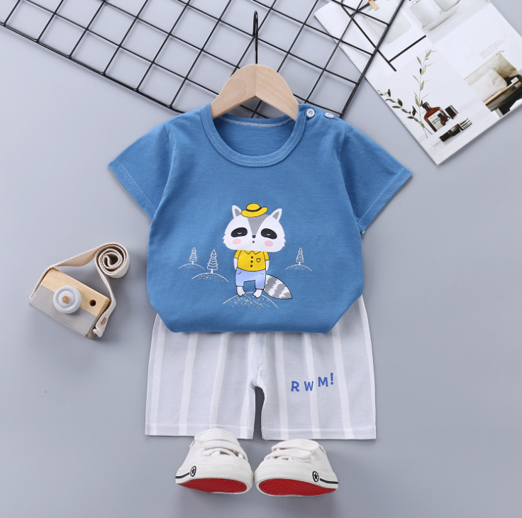 Đồ bộ bé trai, bé gái tay ngắn mặc nhà, đi chơi, bộ quần áo cho bé họa tiết dễ thương từ 9-20kg