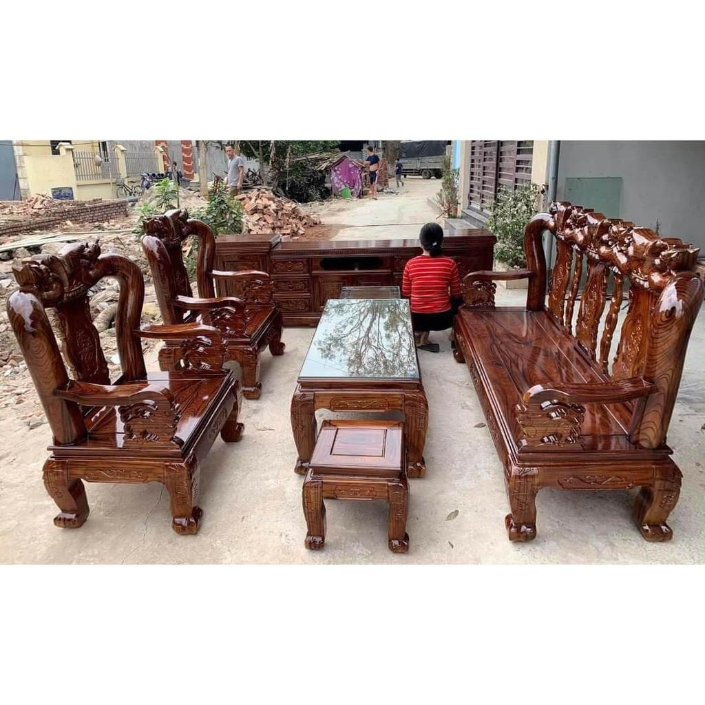 Combo bộ bàn ghế và kệ tivi - Đồ gỗ Bình Long( 0388 639 288)
