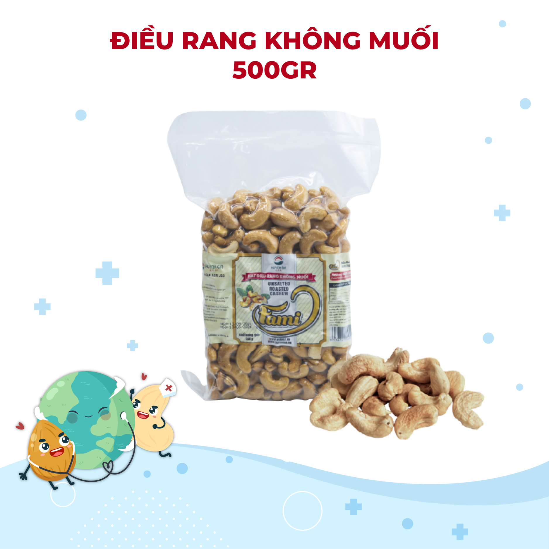 Hạt Điều Rang Không Muối Bịch CK Fami