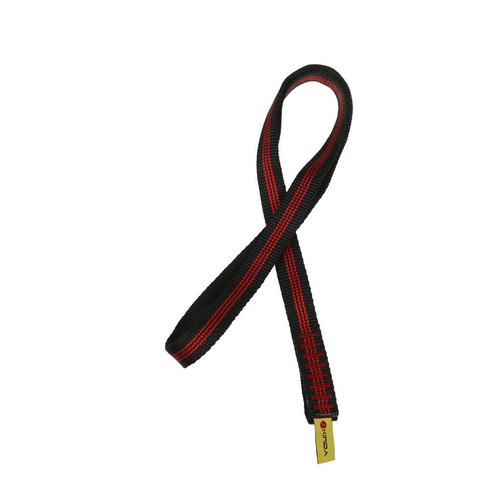 60cm Polyester Rock Tree Climbing Sling Strap Outdoor Mountaineering Black