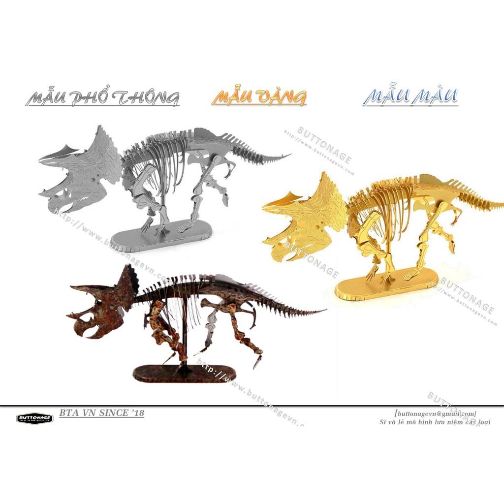 Mô Hình Lắp Ráp 3d Hóa Thạch Khủng Long 3 Sừng Triceratops