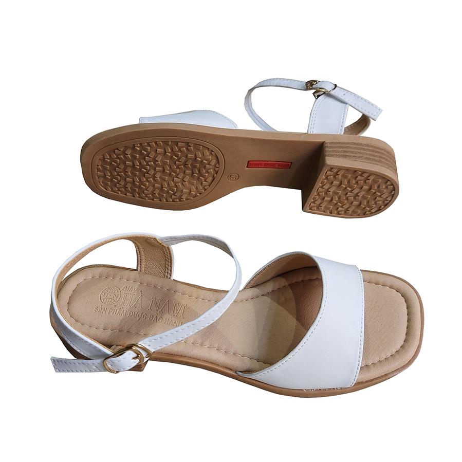 Giày Sandal Nữ Cao Gót Da Bò Thật TiTi ĐÔ Cao Cấp 3cm DNU2177