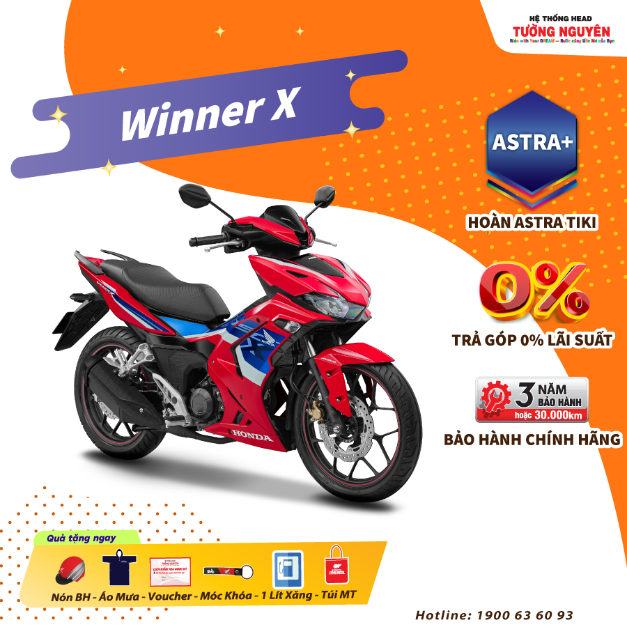 Xe máy Honda Winner X 2023 - Phiên bản Thể Thao - Đỏ