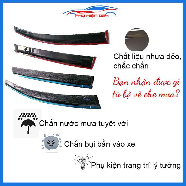 Vè mưa Innova 2017-2018-2019-2020-2021 vè chỉ inox che mưa bảo vệ xe