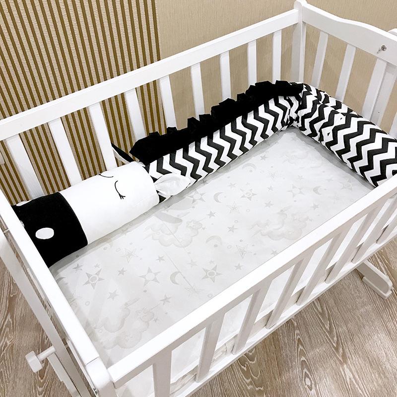 2M/3M Gối Cho Bé Sơ Sinh Giường Cũi Ốp Lưng Đen Trắng Ngựa Vằn Trẻ Em Giường An Toàn Vụ Tai Nạn Hàng Rào Đệm trẻ em Trang Trí Phòng Đồ Chơi