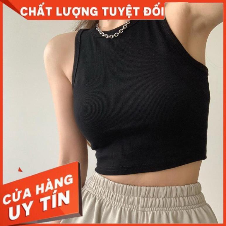 Áo Ba Lỗ Nữ Xuất Khẩu Dáng Croptop Cotton Tăm Siêu Mềm Mịn