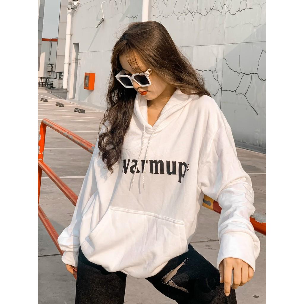 Áo Hoodie Nỉ - Áo Khoác Nỉ Nam Nữ Unisex Tay Phồng WARMUP 2 Màu Cực Hot - LP.STORE