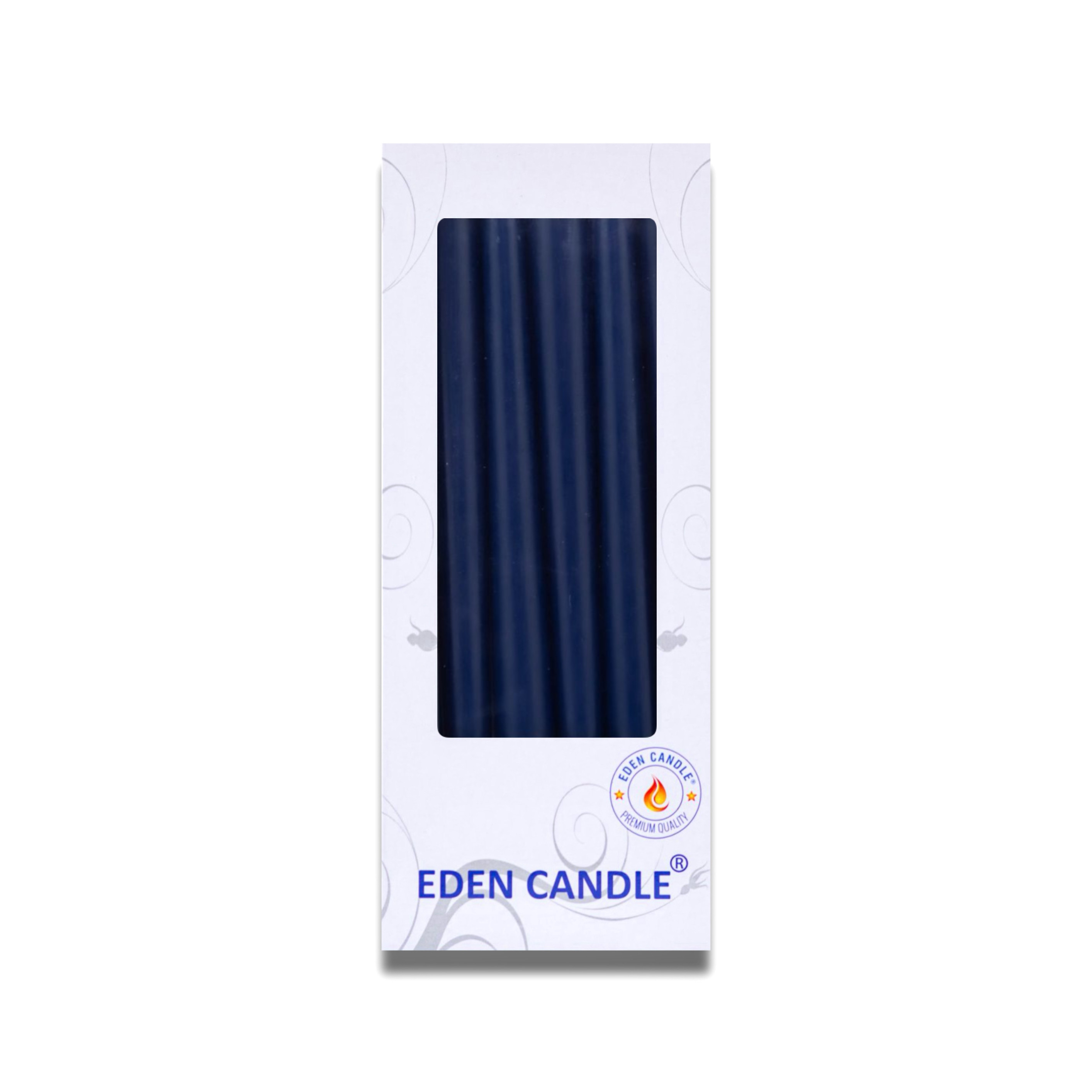 [Hộp 6 nến] Nến thơm taper Eden Candle FTRAMART EDC2331 (Xanh navy), cao 25 cm, phù hợp tất cả các chân nến theo tiêu chuẩn nến taper