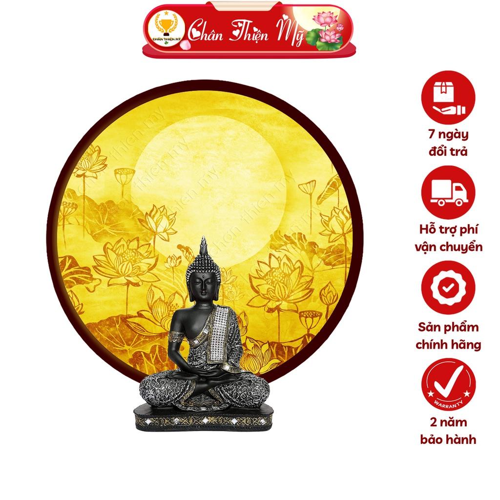 Đèn Thờ Hào Quang Phật Tranh Trúc Chỉ Tròn, Trang Trí Bàn Thờ, Hào Quang Trúc Chỉ Hoa Sen TC-HQ-113