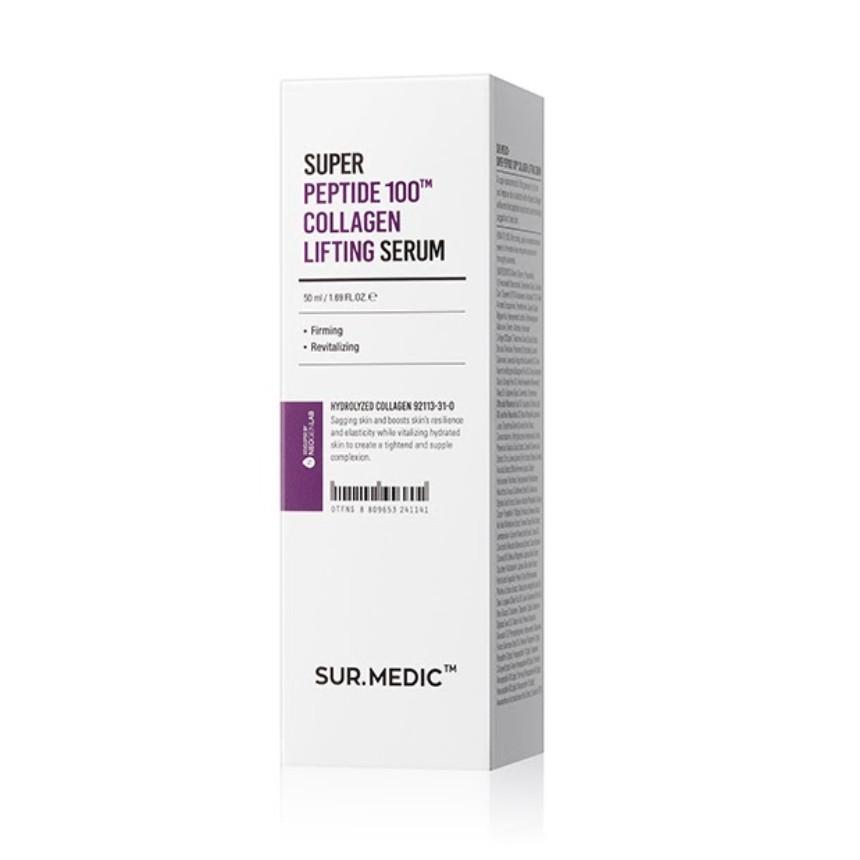 Tinh Chất Trẻ Hoá Da SURMEDIC Super Peptide 100tm Collagen Lifting Serum 50ml