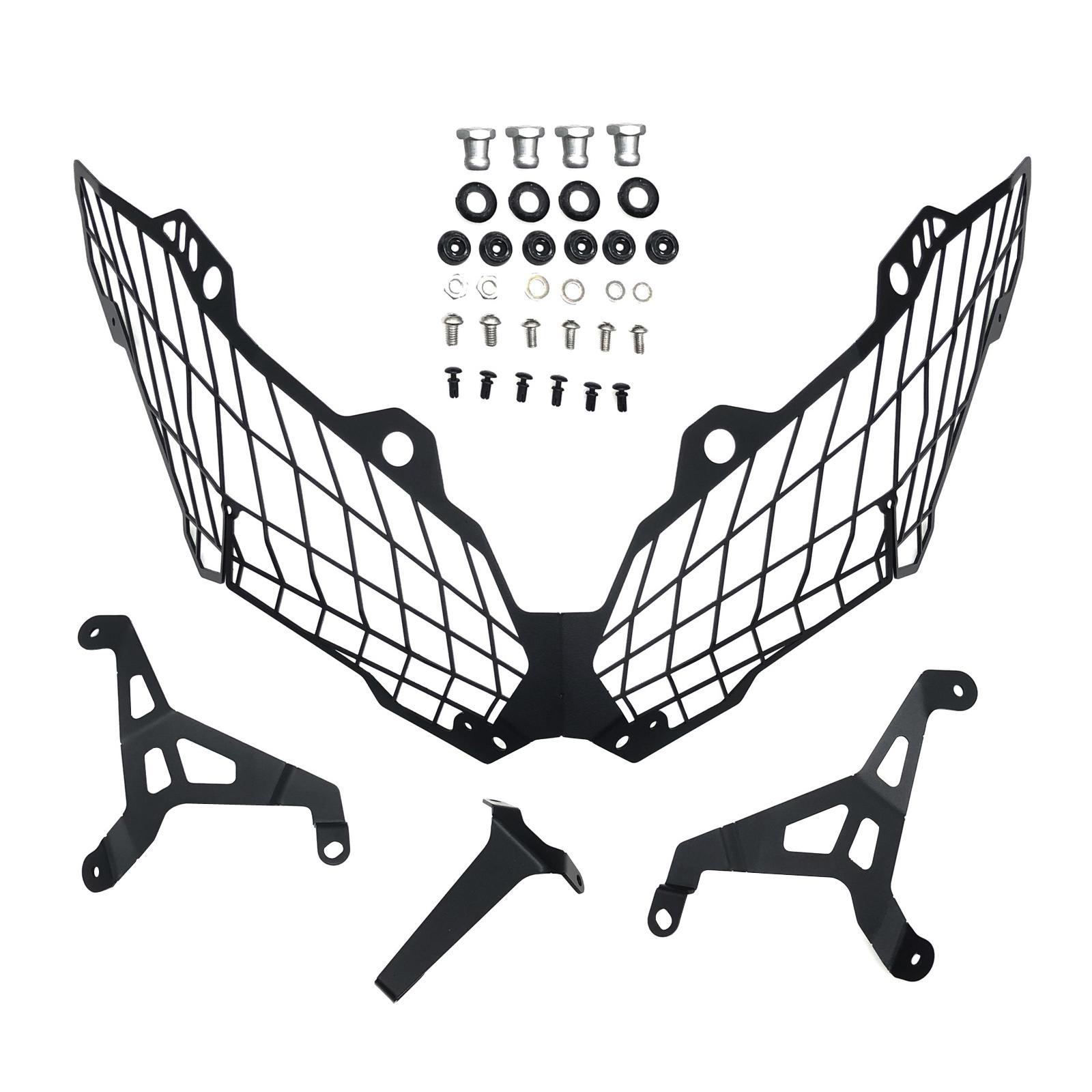 Headlight Mesh Grill, Motorbike Headlight Protector Guard, Motorcycle Front Headlight Grille Guard for VERSYS650 Parts Replacement