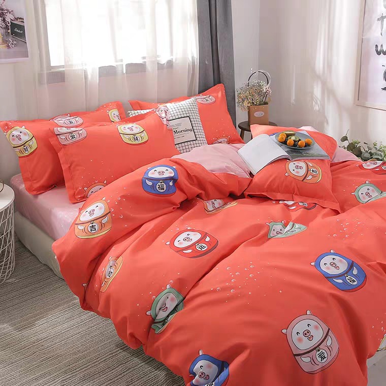 Bộ ga và vỏ chăn cotton Sweet Love VSL1028