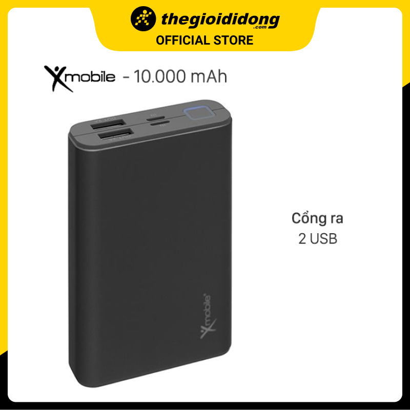 Pin sạc dự phòng 10.000 mAh Lightning X-mobile LJ JP90S - Hàng chính hãng