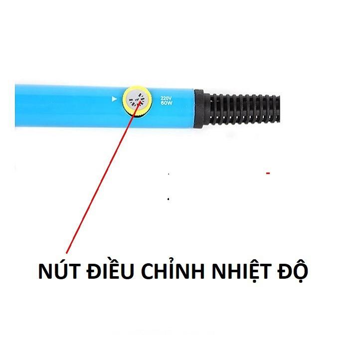 Mỏ hàn thiếc , mỏ hàn chì 60w có chỉnh nhiệt và tặng đầy đủ phụ kiện