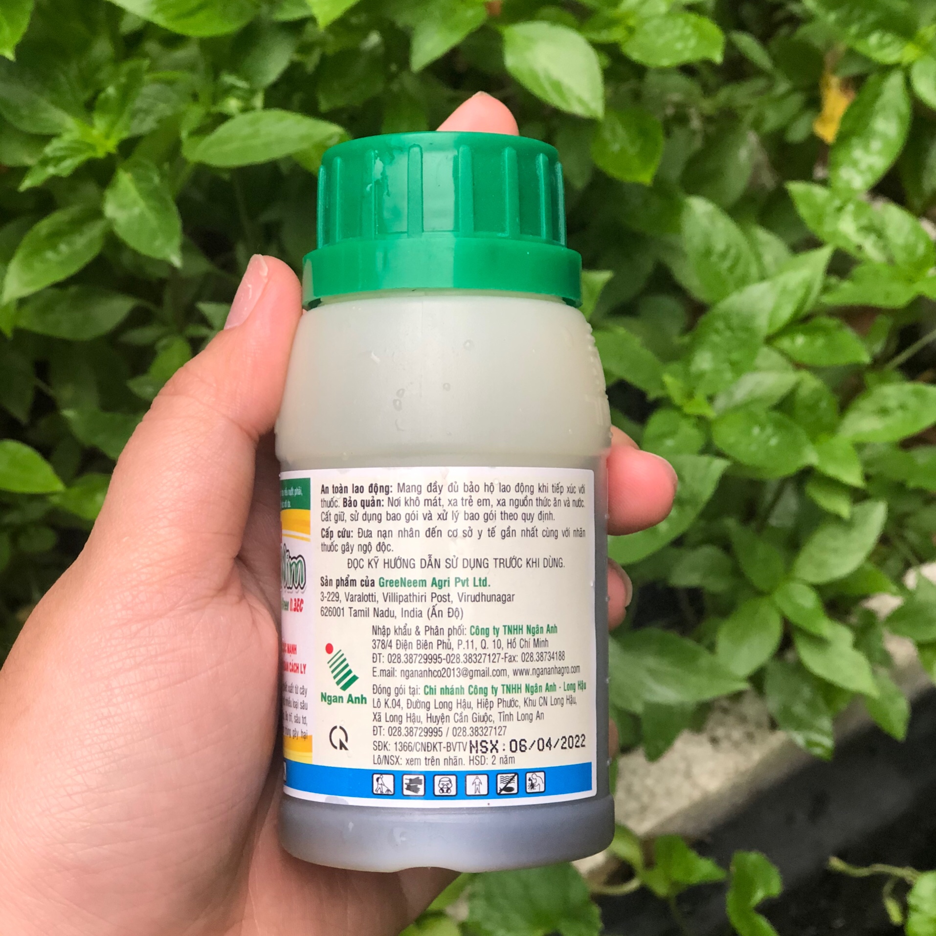 Neem Nim Xoan Xanh Green 0.3 EC- Thuốc trừ sâu sinh học - 100ml