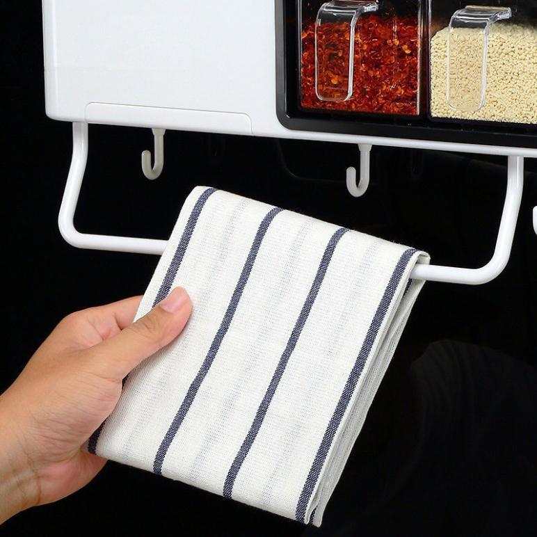 Kệ nhà bếp đa năng Ecoco , có móc treo , hũ đựng gia vị