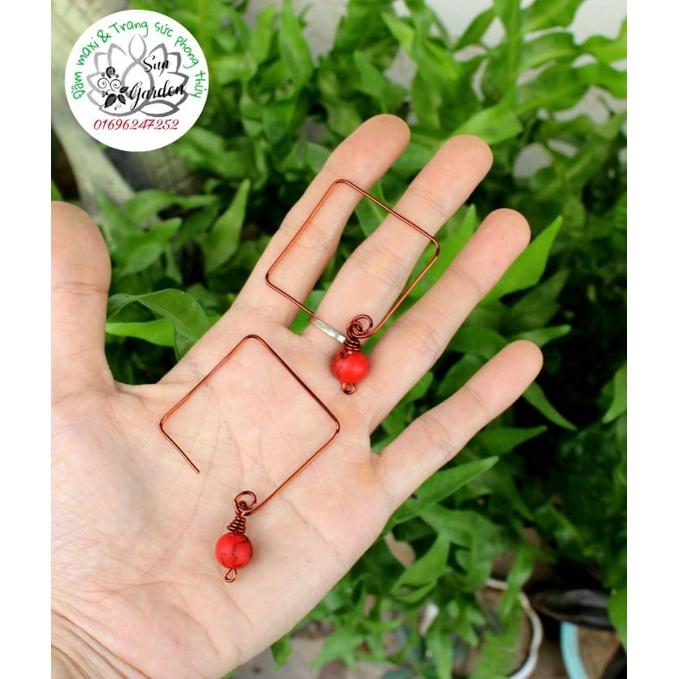 Bông tai dây đồng độc đáo cá tính