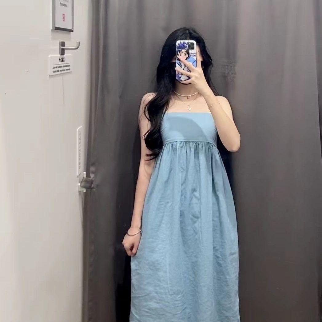 DIYIWEI Váy dài bãi biển, váy siêu tiên, váy thắt lưng thon.