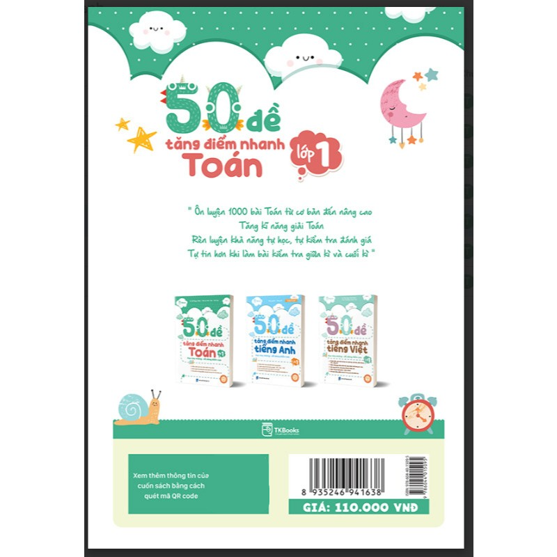 50 Đề Tăng Điểm Nhanh Toán Lớp 1 - Bản Quyền