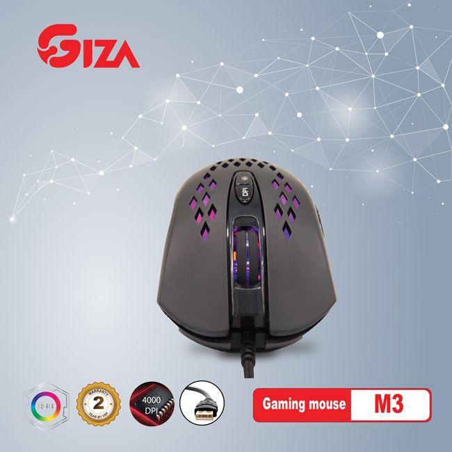 Chuột chuyên game GIZA M3 cổng USB Led RGB 4000 DPI