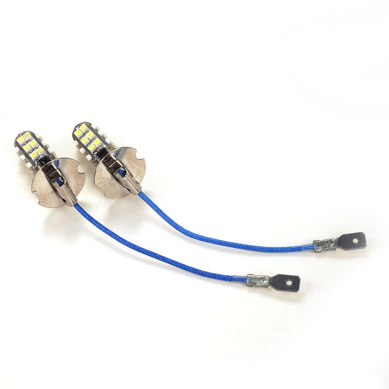 2Pcs H3 26 SMD LED Cold White Car Fog Head Light Lamp Bulb 12V
