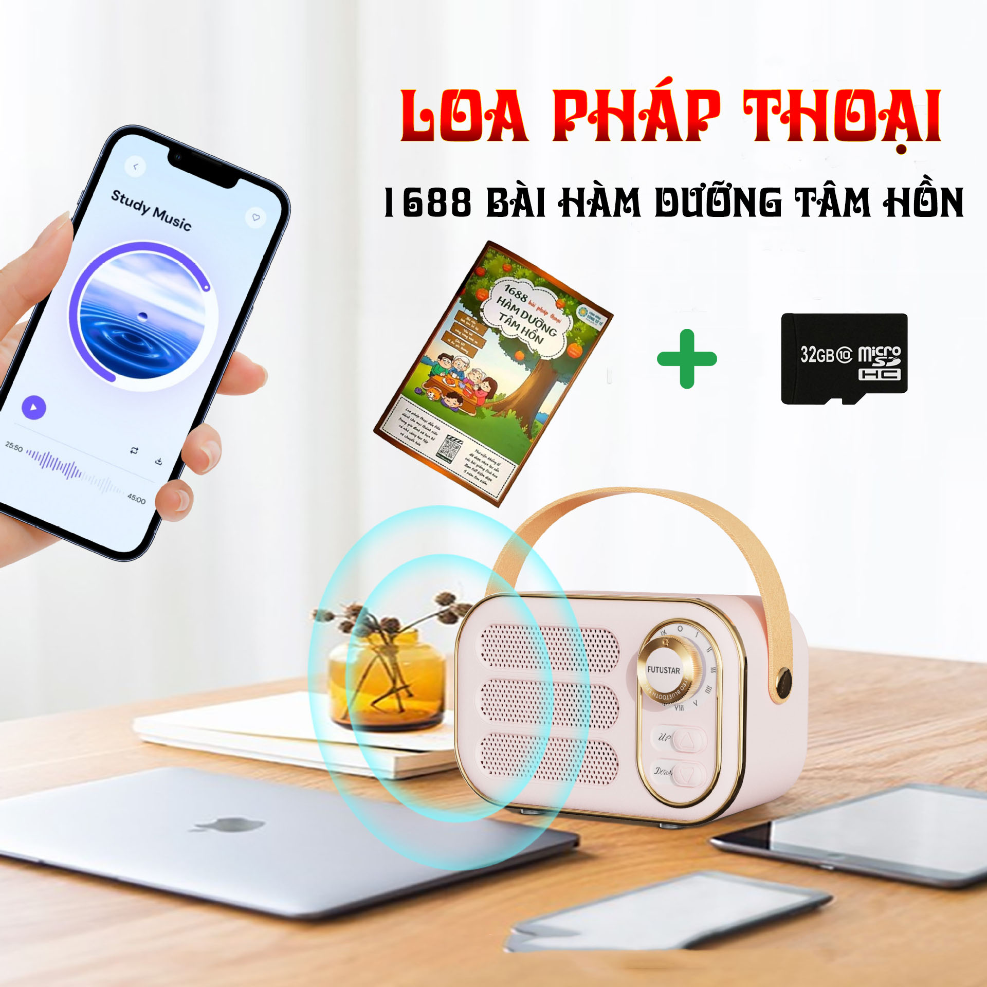 Loa Pháp Thoại 1688 Bài Hàm Dưỡng Tâm Hồn, Đài Pháp Thoại, Loa Học Tiếng Anh Loa Bluetooth Cao Cấp, Âm Thanh Cực Đỉnh