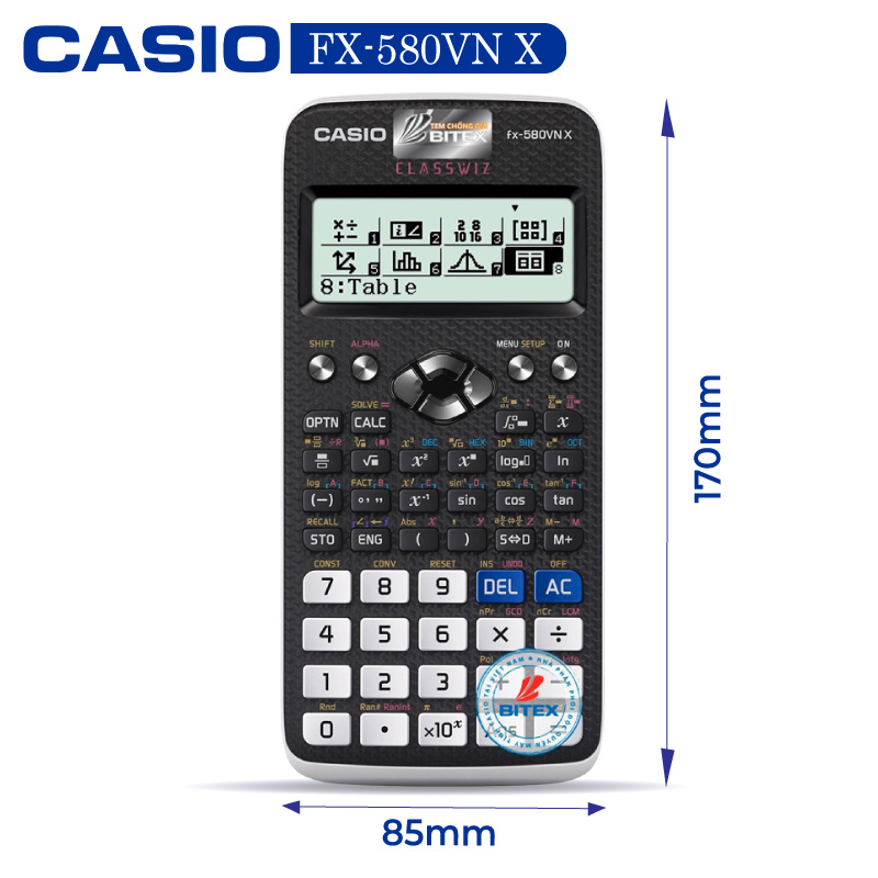 Máy tính Casio FX-580VNX, Bảo hành 7 năm - Hàng chính hãng Bitex