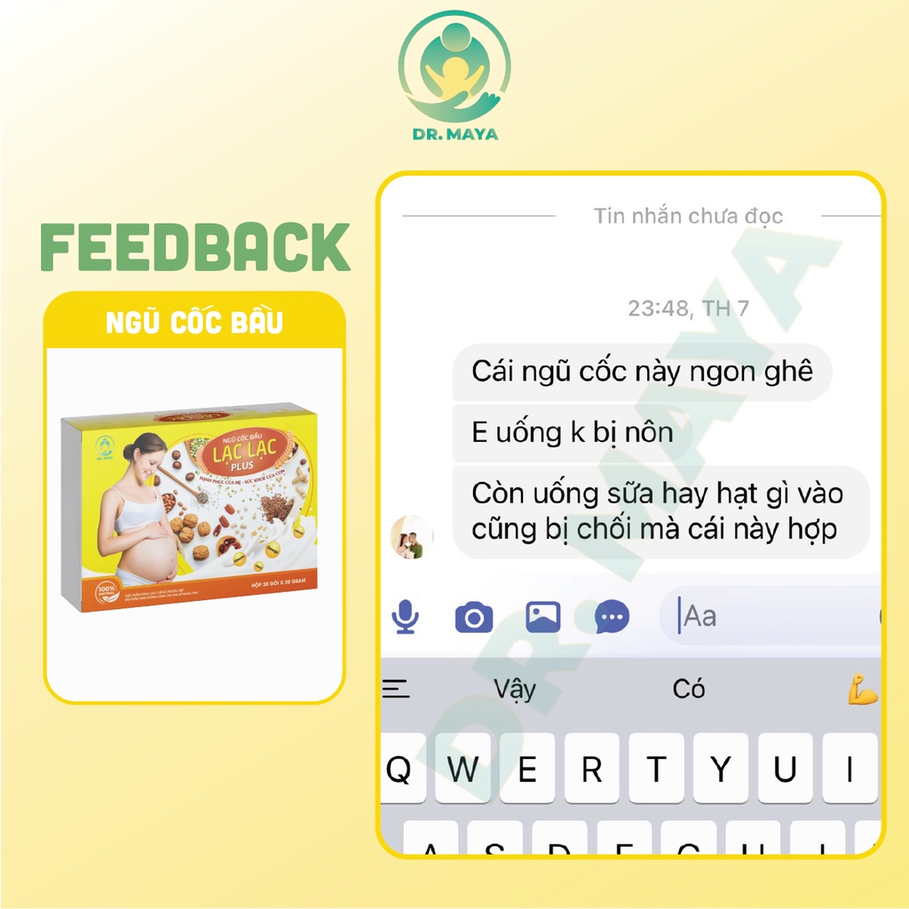 Ngũ cốc bầu Lạc Lạc Dr.maya 600g cung cấp dinh dưỡng cho thai nhi phát triển