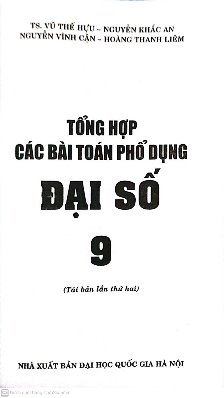 Tổng Hợp Các Bài Toán Phổ Dụng Đại Số 9