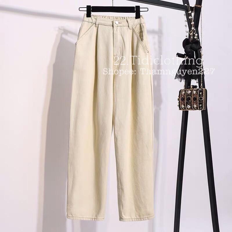 Quần khaki ống suông Ulzzang _ quần ống rộng chất đẹp _ bingsize 5xl lưng thun co giãn